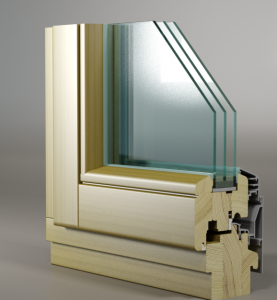 Вікно серії оптима alu-wood від модерн